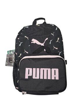 Puma Duo Combo Pack 2.0 Backpack w/ Detachable Lunchbox NWT Black / Pink